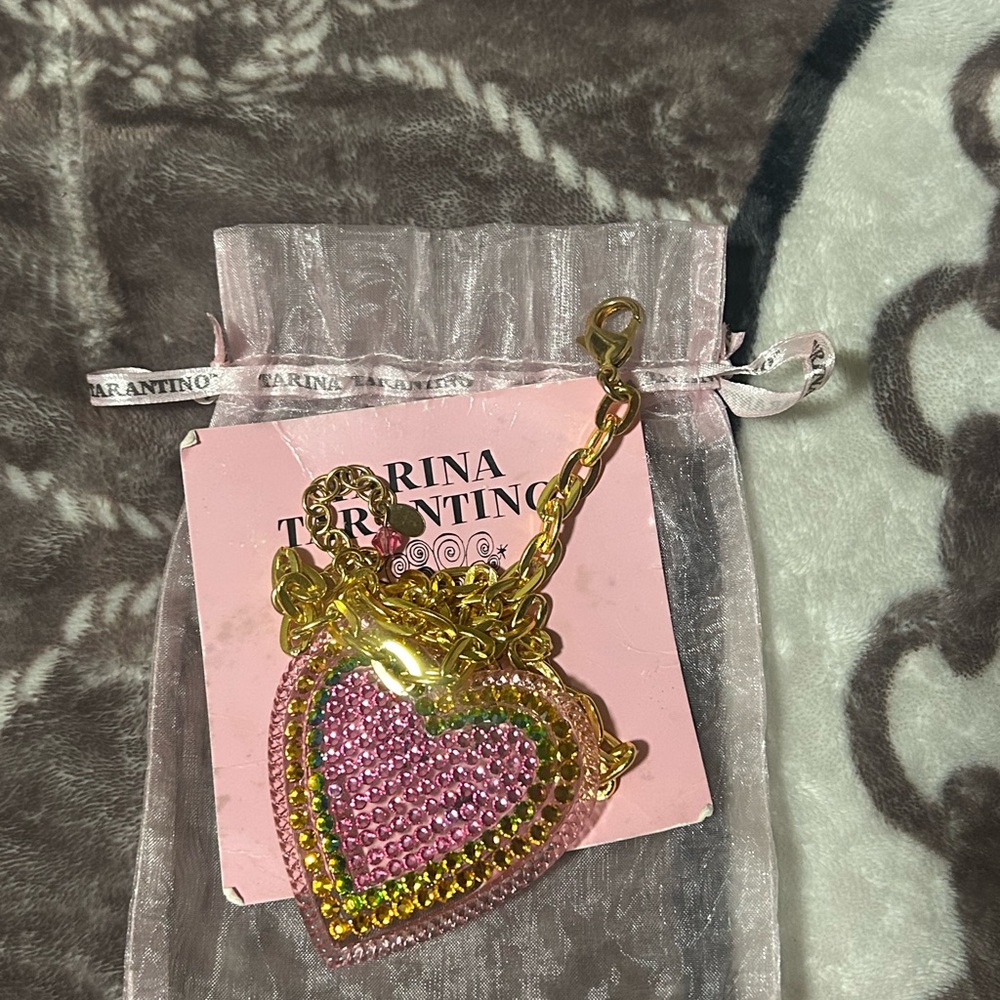 Tarina Tarantino Pink Heart Necklace